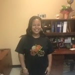 Secretary Ms. Thibodeaux supporting our students in her Crush The Staar Test T-Shirt!
